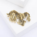 Spread Wing Eagle Brooch in Antique Silver or Gold view 3