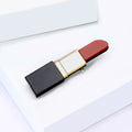 Red Lipstick Brooch With Black Case and Gold Tone Band view 3