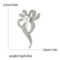 Crystal Loop Pearl Floral Brooch for Jackets Scarves and Coats view 7