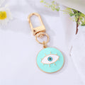 Gold Tone Enamel Lash and Crystal Evil Eye Clip Keychains view 8