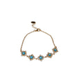 Blue Square Clear Square And Flower Crystal Bracelet Designs view 5