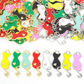 Colorful Enamel Cat Silhouette Charms in Eight Colors view 3