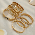 Turquoise and Crystal Geometric Bangle Collection in Thirteen Styles view 3