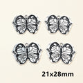 Black and White Skull Butterfly Metal Charms in Seven Styles view 9