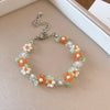 Orange Green Floral