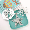 Silver Rhinestone Snowflake Flower Deer Hanging Ornaments view 4