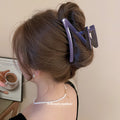 Tortoiseshell Leopard Print Acrylic Bow Hair Claw Clip view 4