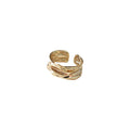 Sculpted Irregular Wide Open Rings In Gold And Silver Tone view 5