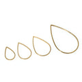 Teardrop Outline Charms in Two Metal Tones and Four Sizes view 6