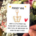 Enamel Butterfly Pocket Hug Clip Charm on Message Card view 9