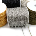 Flattened Oval Link Metal Chain in Two Sizes and Five Finishes view 4