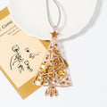 Yellow Rhinestone Tree Cross Pendant Ornament Two Styles view 2