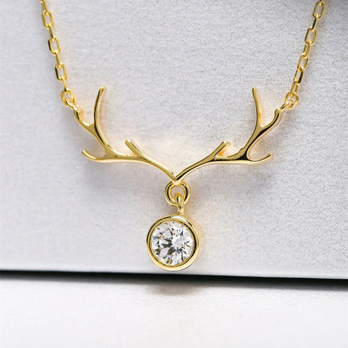Antler pendant necklace product view