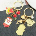 Six Floral Heart Butterfly and Mothers Day Keychains view 4