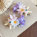 Starfish Floral Duckbill Hair Clips Pink Purple White Cream view 6