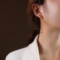 Gold Steel And Rose Gold Teardrop Hook Drop Earrings view 8