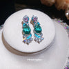 Silver Green Studs
