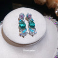 Crystal Enamel Teardrop Earrings Statement Necklaces view 10