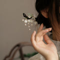 Seven Mixed Hair Sticks With Flowers Butterfly Feather And Bird Motifs view 2