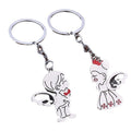Couple Metal Keychain Pairs With Winged Figures Or Red Hearts view 5