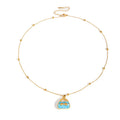 Colorful Handbag And Hat Enamel Pendant Necklace Set view 5