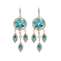 Crystal Disc Chandelier Hook Earrings In Four Colors view 5