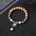 Beaded Stretch Bracelets Flower Pearl Charm Six Colors view 7