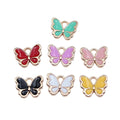 Gold Tone Enamel Butterfly Charms in Seven Bright Colors view 5