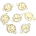 Rhinestone Elephant Connector Charms in Gold and Silver Tones view 4