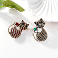 Gold Tone Silver Tone Cat Crystal Two Designs Metal Brooch Pin view 4