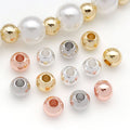 Round Seamless Metal Spacer Beads in Four Finishes for Jewelry Making view 2