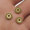 Beaded Edge Large Hole Ring Spacers in Two Antique Finishes view 1