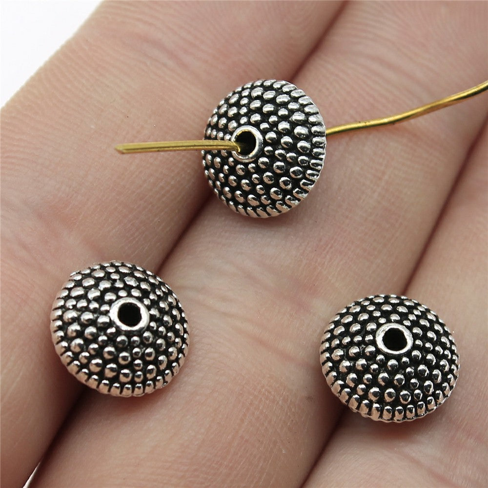 11x11x6mm 2.3g Multicolor Zinc Alloy Rondelle Spacer Beads for Bracelet Necklace DIY Jewelry Making
