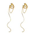 Single Pearl Crystal Chain Ear Cuff Fashion Jewelry Accessories view 5