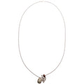 Silver Chain Stone Drop Necklace Ball Cluster Pendant view 5
