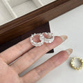Gold and Silver Coin Motif Textured Small Hoop Earrings view 4