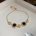 Gold Square Stone Slider Bracelet Cubic Zirconia 3 Colors view 7