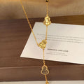 Gold Tone Gourd Pendant Y Necklace Statement Fashion Jewelry view 2