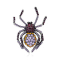 Rhinestone Spider Brooch Halloween Crystal Insect Pin view 2
