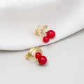 Nineteen Mixed Cherry Pearl Bow and Stone Ear Clip Designs view 2