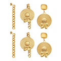 Bow Hat And Curb Chain Drop Earrings Gold Or Steel Tone view 5