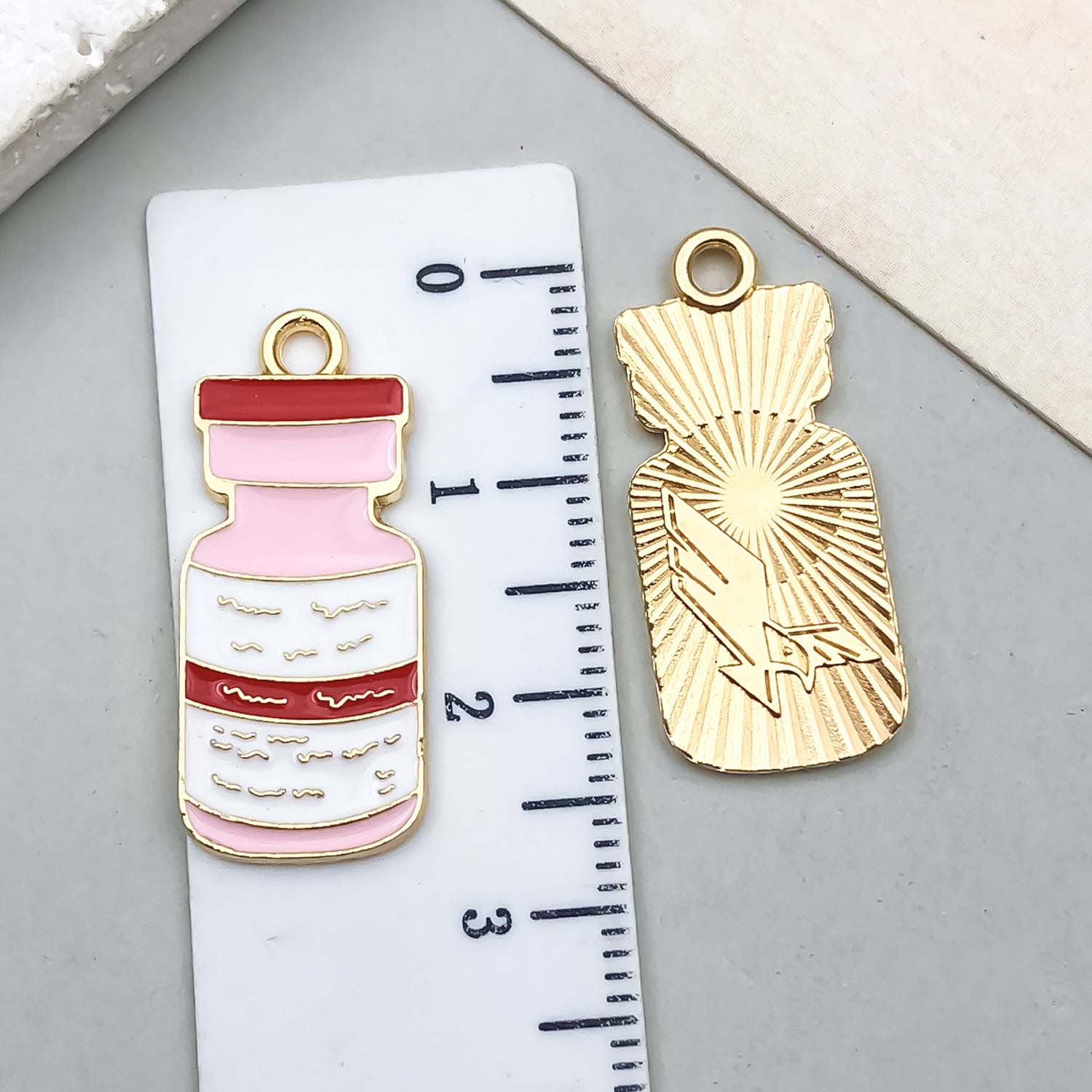 Enamel Zinc Alloy Nurse Hat Thermometer Syringe Nurse Cap Charm Pendant for DIY Medical Jewelry