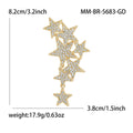 Graduated Crystal Star Cluster Brooch in Three Finishes view 6