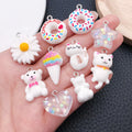 White Heart and Star Glossy Charms with 39 Listed Options view 2