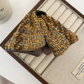 Tweed Fabric Triangle Bow Shark Hair Claw 4 Prints view 9