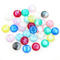 Glossy 12mm Round Cat Eye Resin Cabochons in Nine Colors view 3