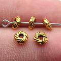Braided Texture Small Spacer Beads in Four Finishes view 6