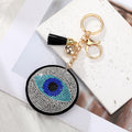 Large Rhinestone Evil Eye Tassel Clip Keychains in Seventeen Designs view 11