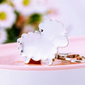 Jeweled Solid Color Sheep Keychains in Black White and Assorted Colors view 4