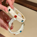 Acrylic Resin Round Bangle Bracelets Eight Color Styles view 7